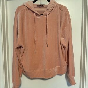 Blush Pink Velvet Hoodie